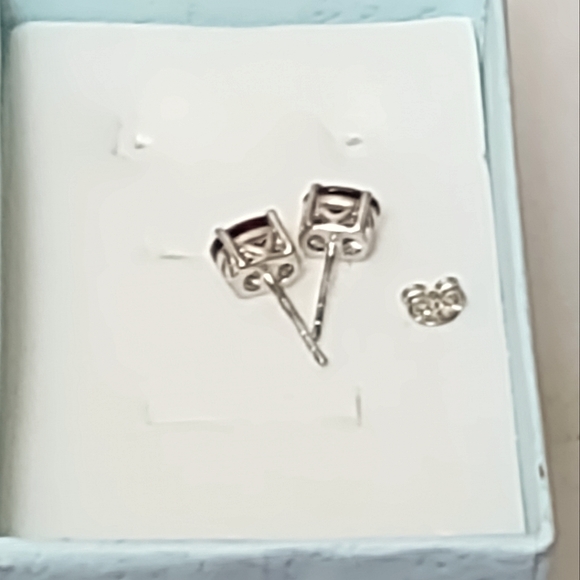 Garnet Stud Earrings - Picture 10 of 11